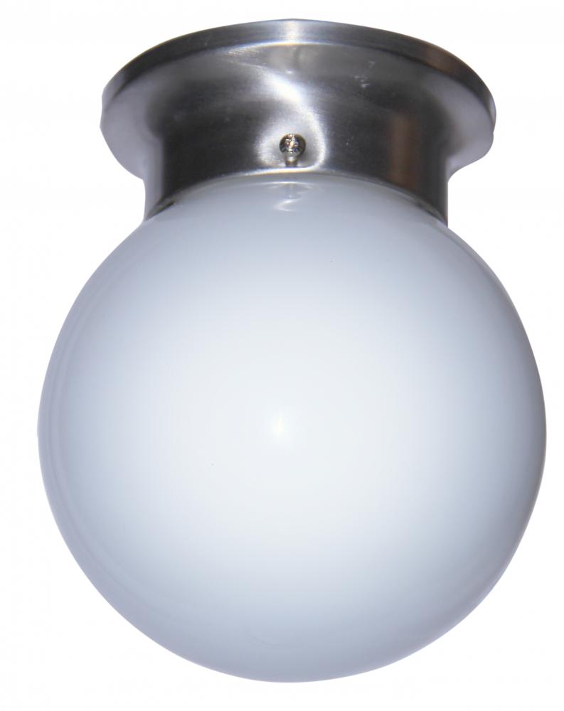 1LT FLUSH- 6"" GLOBE- OPAL